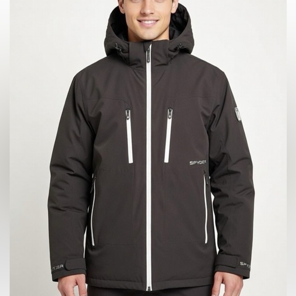 Spyder Men's “Jacket Within Jacket” “2 jackets in one” Hooded Ski Jacket, Size M